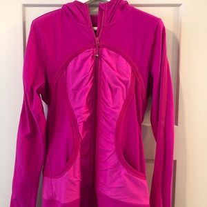 Lululemon zip up jacket - bright pink